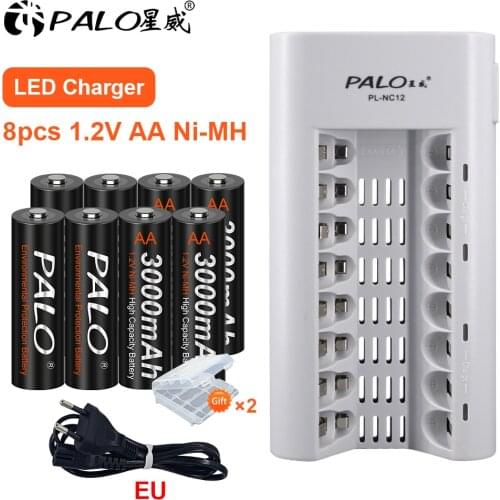 PALO 1.2V NiMH AA Batteries 1.2v AA Rechargeable Batteries For Electric Remote Control Car Toy