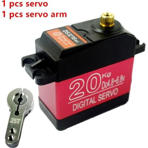 Free Shipping DS3218 RC servo 20KG metal gear digital servo Aluminum shell baja servo usual Waterproof version for baja cars