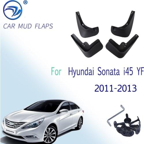 Styled Molded Car Mud Flaps For Hyundai Sonata i45 YF 2011 2012 2013 Mudflaps Splash Guards Flap Mudguards Car Styling