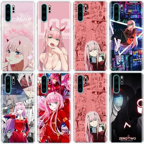 Anime Zero Two Darling in the FranXX Phone Case For Huawei Honor 9 10 20 8A Lite Pro Y5 Y6 Y7 Y9 2019 7A 7X 8X 8S 9X 10i20i Y9S
