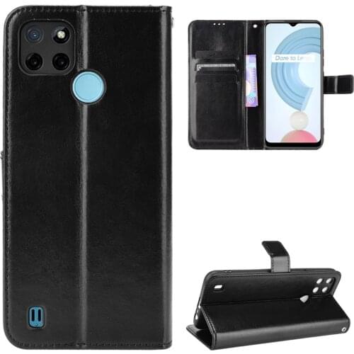 For OPPO Realme C21Y Case Luxury Flip PU Leather Wallet Lanyard Stand Case For OPPO Realme C21Y RealmeC21Y Protective Phone Bags