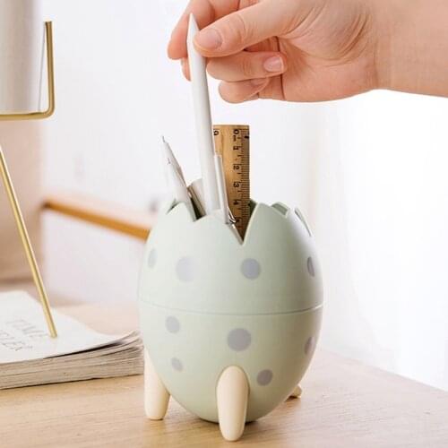 New Creative Cute Dinosaur Egg Shape Multi-function Pen Holder Learning Stationery School Supplies