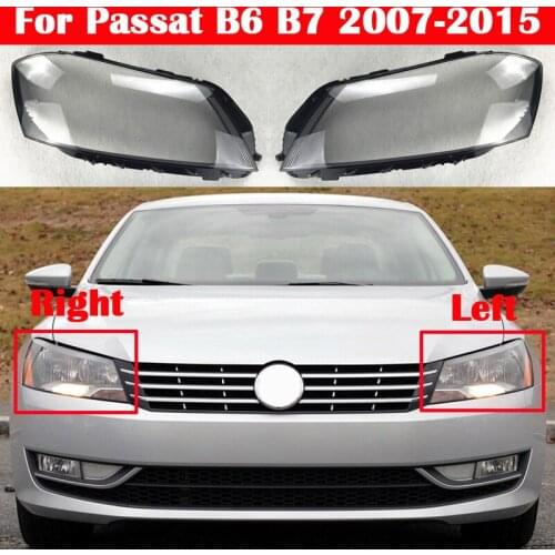 For Volkswagen Passat B6 B7 2007-2015 Car Front Headlight Cover Auto Head Light Lamp Case Headlamp Lampshade Glass Lens Shell