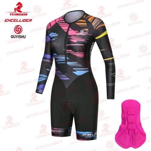 EXCELLIDEA Muti Color Cycling one pcs suit Women Cycling Jumpsuit