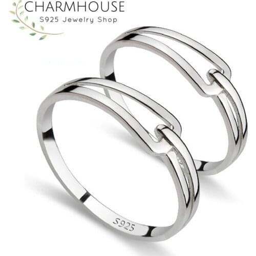 Lovers Rings Set For Men Women S925 Sterling Silver Finger Ring Wedding Band Engagement Jewelry Accessories Party Gifts
