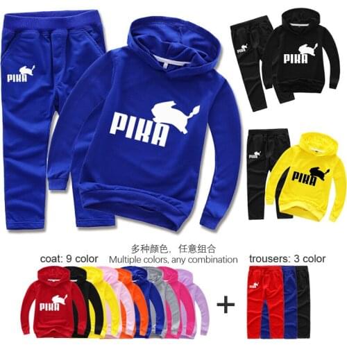 Toddler Boys Clothing Set Spring Autumn Fashion Hoodies Tracksuit Rabbit Print Hooded T-Shirt Suit Children Kid Girl Sweatshirt