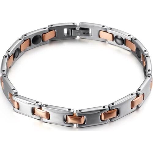 Korean version of the simple titanium steel bracelet, high-quality titanium steel female magnet bracelet