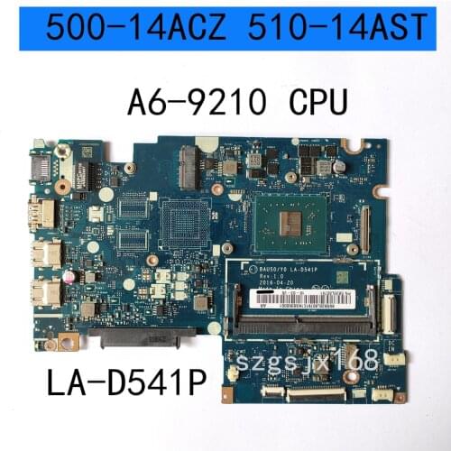 For lenovo ideapad yoga 500-14acz 510-14ast motherboard baus0 / y0 LA-D541P A6-9210 cpu on board 5b20L80791 tested ok