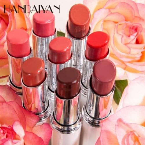 HANDAIYAN Natural Rose Essence Matte Lipstick Lip Balm Brighten Waterproof Long Lasting Lips Makeup Cosmetics maquiagem TSLM2