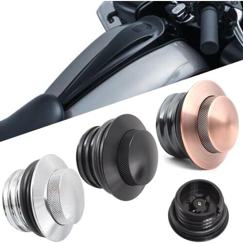 Motorcycle Copper/Black/Chrome Flush Mount Fuel Tank Gas Cap For Harley Touring Sportster 883 1200 Softail Fat Boy 1988-2020