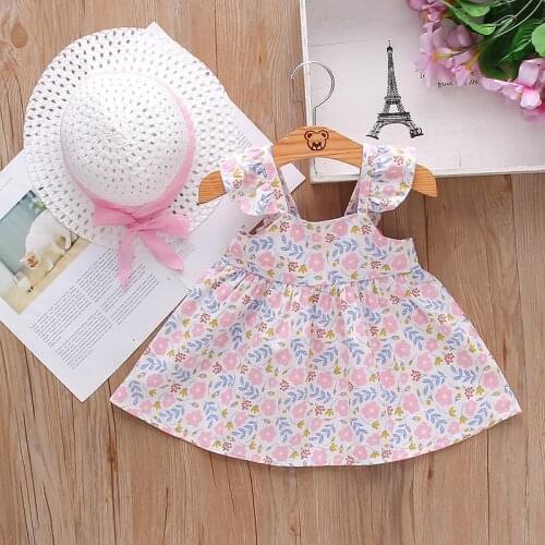 Casual Summer Dress For Baby Girl Clothes Cute Big Bow Girls Dress Sweet Floret Princess Baby Dresses Party Infant Vestidos 1-3Y