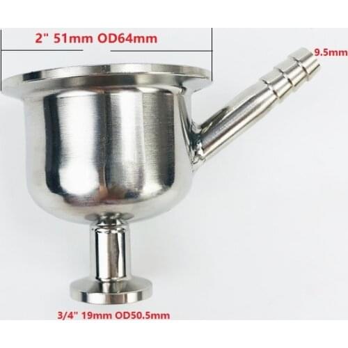 Free Shipping Tri-clamp Reducer For Parrot 2"(51mm)OD64 x 3/4"(19mm)OD25.4 .Tri-clamp Adapter Material Stainless Steel 304