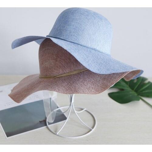 Women Summer Floral Straw Sun Hats Casual Wide Brim Bow Outdoor Beach Sun Caps Floppy Cap Fast Dry UV Protection Caps