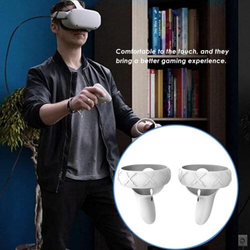 Silicone Grip Protective Cover Touch Controller Grip Skin Sleeve Grip Cover For Oculus Quest 2 Protective Cover Case