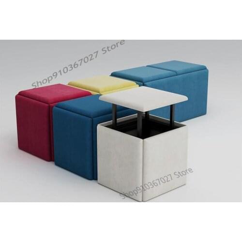 Nordic Net Red Rubiks Cube Stool Living Room Small Stool Household Storage Creative Cute Coffee Table Sofa Stool Footstool