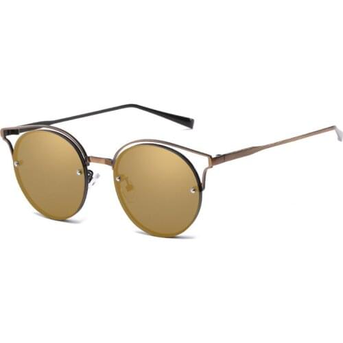 Vintage Round Sunglasses Women Men Sun Glasses for Club Goggles Oculos Shades 100% UV Protection Eyewear 7746X