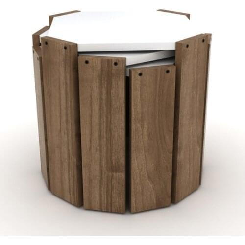 Modern Gesture Decor Zigon Coffee table CevizBeyaz coffe table table basse