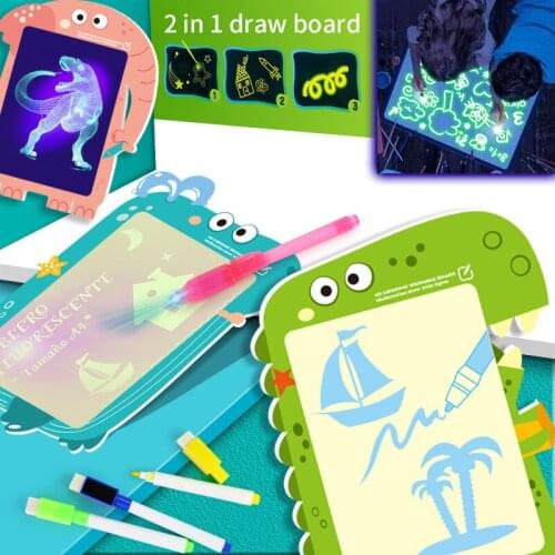 Light drawing board lamp dark childrens painting toys DIY puzzle Draw With Light 2020 boys and girls toys painting writing book