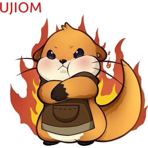 UJIOM Cartoon Otter Rage Bedroom Accessories Living Room Decor Wall Stickers Childrens Bedroom Decor Vinyl Wallpaper Decals