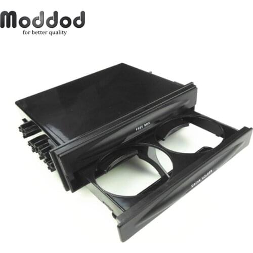 Universal 1 Din Fascia Radio CD Refitting Pocket Stereo Dash Installation Mounting Trim Fascia Kit Drawer With Drink Cup Holder