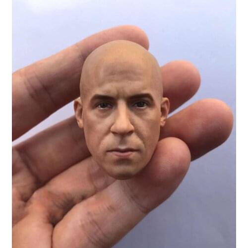 1/6 scale male figure doll accessories Vin Diesel racer Dominic Toretto head sculpt with hat for 12" Action figure doll A0058