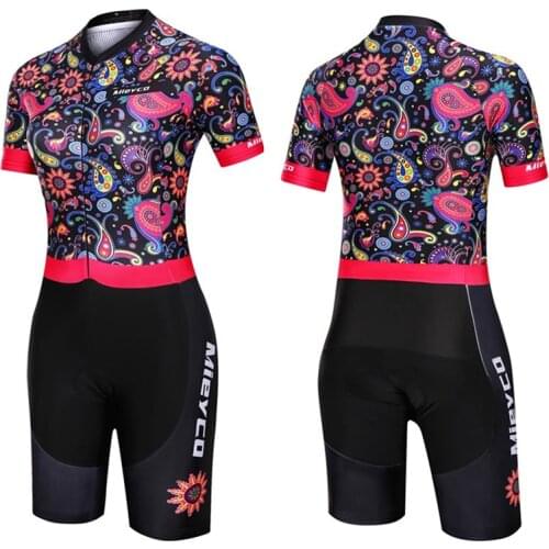 2021 Triathlon Suit Outdoor Cycling Jersey Skinsuit Set Macaquinho Ciclismo Feminino Jumpsuit Maillot One-Piece Womens Swimsuit