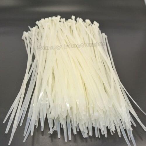 250 PCS 10" inch 250mm X 4mm White Cable Wire Zip Ties Self Locking Nylon Cable Tie