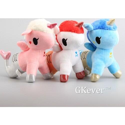 3pcs/set 22cm Unicorn Plush Toys Doll Peluche Popular Cartoon Unicorn Doll Animal Horse Toy baby kids Christmas Birthday Gift