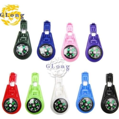 50pcs/lot Zipper Accessories Head Pull Compass Rope Tail Clip Outdoor Mountaineering Camp Gift Sewing Accessories