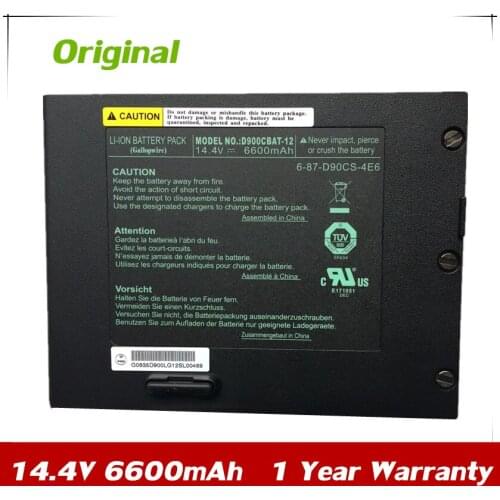 7XINbox 14.4V 6600mAh D900CBAT-12 6-87-D90CS-4E6 Original Laptop Battery For Clevo PortaNote D900T D900K