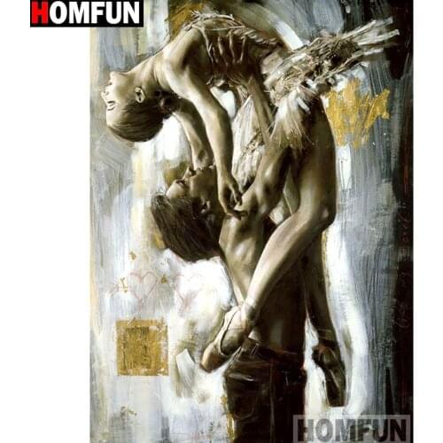 HOMFUN Full Square/Round Drill 5D DIY Diamond Painting "Character dancing" Embroidery Cross Stitch 5D Home Decor Gift A14144