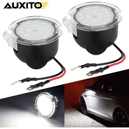 AUXITO 2x 6000K White LED Side Mirror Puddle Light Canbus No Error for Ford Taurus Expedition Edge F150 Flex Raptor SVT Explorer