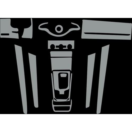 Car-Styling New Car Interior Trim Dashboard Clear Paint Protective Film Stickers for Skoda Kodiaq 2018-2019