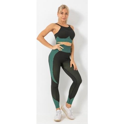 Seamless Yoga Suit Autumn And Winter New Knitted Hip Lifting Elastic Fitness Sports