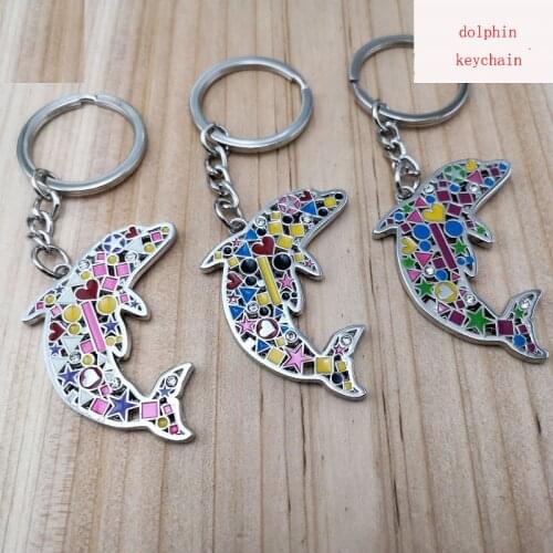Dolphin keychain key ring cute animal key chain for women high quality portachiavi chaveiro llaveros hombre bag charm