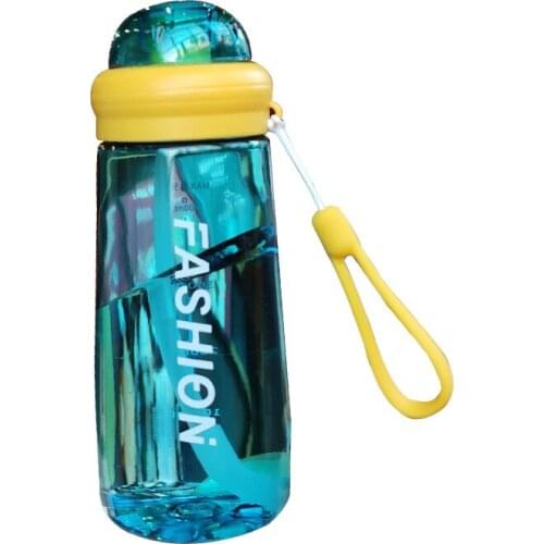 Water bottle Modern simple outdoor leisure fitness cup large capacity straw rope convenient plastic space Cup cute water bottle