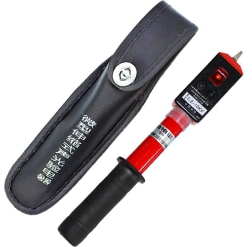 Household Voltage Tester 0.2-10KV Telescopic Electrical High and Low Voltage Detector Pen, Sound & LED Flashlight Buzzer Alarm