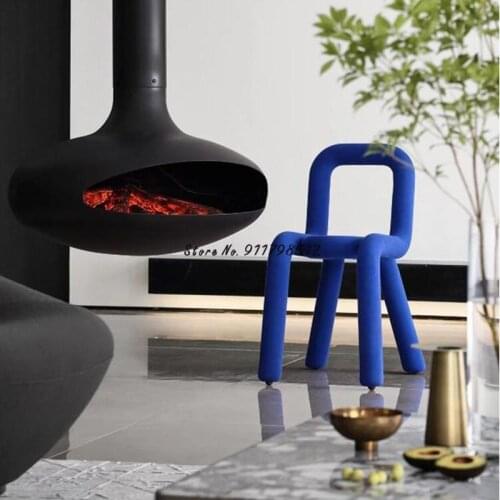 Zhouchen home simple shaped chair ins Nordic dining chair creative modern designer net red chair single makeup chair