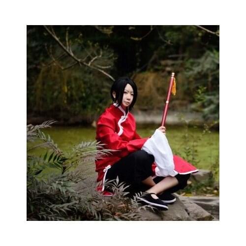 Axis Powers Hetalia APH China Cosplay Costume Tang Suit top pants belt cos anime Hetalia