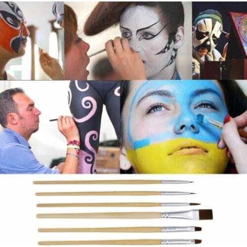 IMAGIC Body Painting Brush Kit Makeup 6pcs Body Face Paint Brush Set Make Up Brush Tool