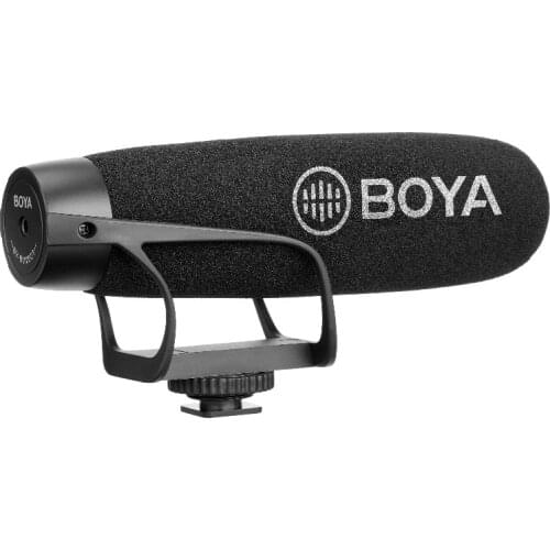 BOYA BY-BM2021 Cardioid On Camera Microphone for DSLR Nikon Canon Camcorder Phone Microphone with 3.5MM TRS TRRS Cable Adapter
