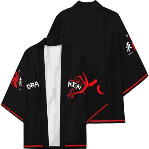 Anime Tokyo Revengers Draken Ryuguji Ken 3D Printed Cloak Kimono Cardigan Robe Coat Cosplay Costume