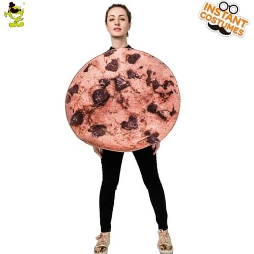 Unisex Adult Delicious Cookies Costumes for Carnival Party Fancy Dress Up Halloween Cosplay Food Outfits for Men and Women