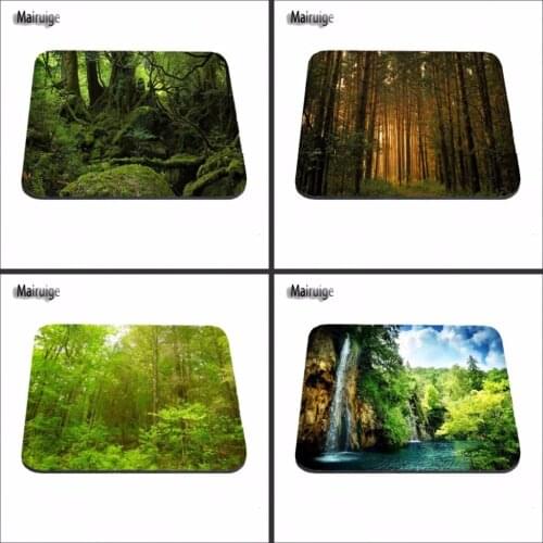 New Arrival Deep In Green Forest Anti-Slip Rectangle Mouse Pad Customized Supported Decorate You Desk 18*22/25*20/29*25*2cm