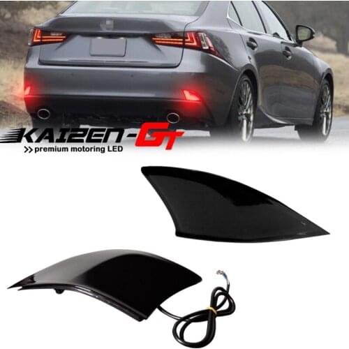 Red LED Car Rear Bumper Reflector Lights, Function as Tail Brake & Rear Fog Lamp, Turn Signal Light For Lexus IS250 IS350 IS-F