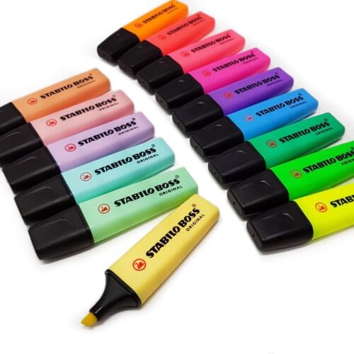 Pack of 15 Stabilo Boss Highlighter Pens - Original 9 Colors & New 6 Pastel colors Highlighters