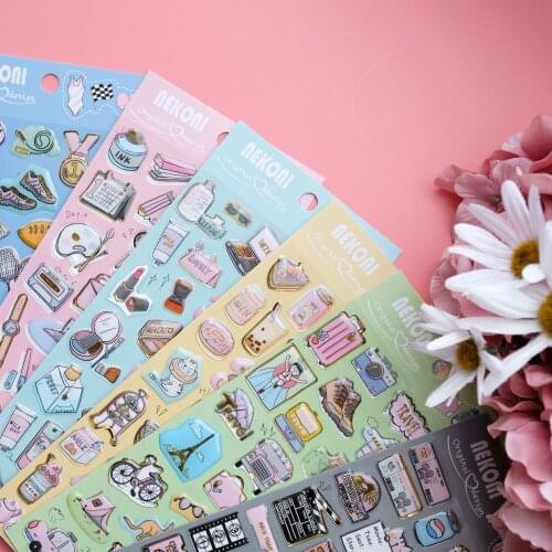 1set /1lot Kawaii Stationery Stickers Crystal drop Diary Decorative Mobile Stickers Scrapbooking DIY Craft Stickers