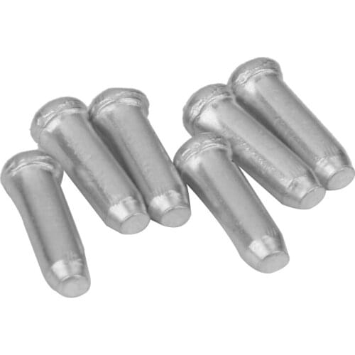 100pcs 11 x 3 x 3mm Bicycle MTB Bike Shifter Brake Cable Tips Caps End Crimp For Brake & Gear Cables Of Bikes Silver