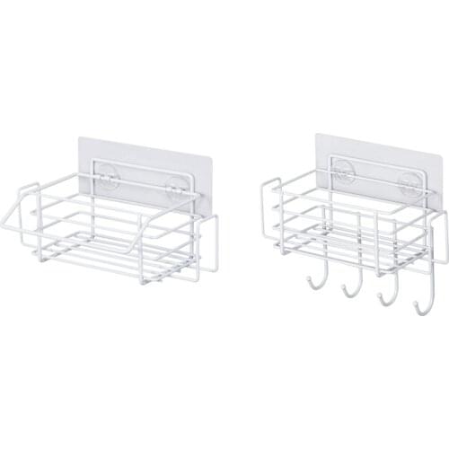 Kitchen Sink Organizer Sponge Holder Storage Drying Rack Spice Organizer Drainer Basket Bottle Shelf Rag Hanger