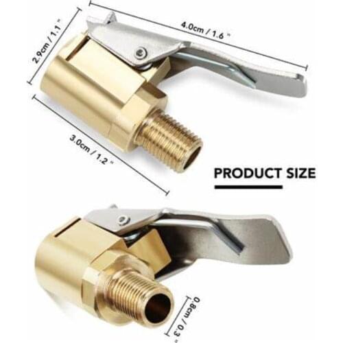 50pcs/lot Car Truck Brass Air Pump Chuck Tyre Valve 8mm Pump Valve Clip Clip Clamp Connector Adapter